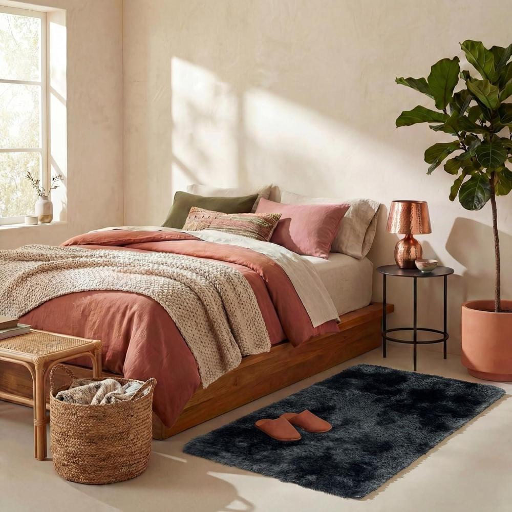 image:imageSAFAVIEH Rainbow Shag Collection Area Rug 8 x 10 Light Beige Slip Resistant NonShedding amp Easy Care 16inch Thick Ideal for Living Room Bedroom Home Office Dining Space RBO100A8Dark Grey
