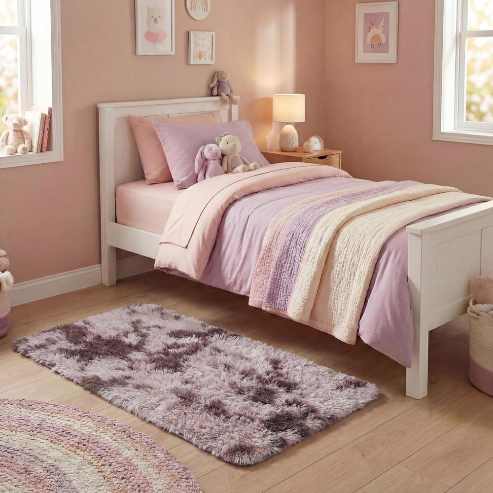 image:imageSAFAVIEH Rainbow Shag Collection Area Rug 8 x 10 Light Beige Slip Resistant NonShedding amp Easy Care 16inch Thick Ideal for Living Room Bedroom Home Office Dining Space RBO100A8Purple