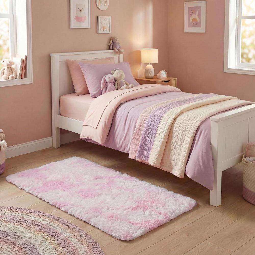 image:imageSAFAVIEH Rainbow Shag Collection Area Rug 8 x 10 Light Beige Slip Resistant NonShedding amp Easy Care 16inch Thick Ideal for Living Room Bedroom Home Office Dining Space RBO100A8Pink