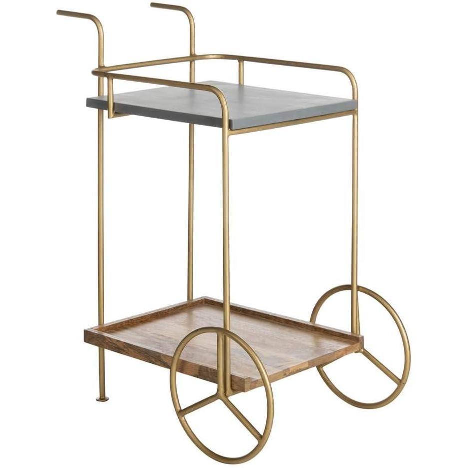 image:imageSafavieh Home Collection Harper 2tier Natural Wheels Bar Cart