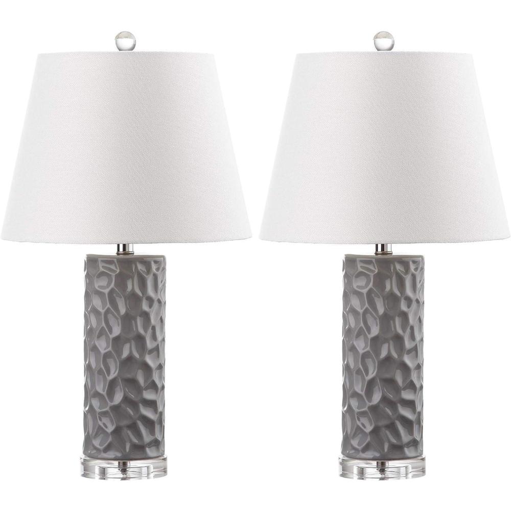 image:imageSafavieh Lighting Collection Dixon Navy White and Navy Base Table Lamp Set of 2Grey Set of 2