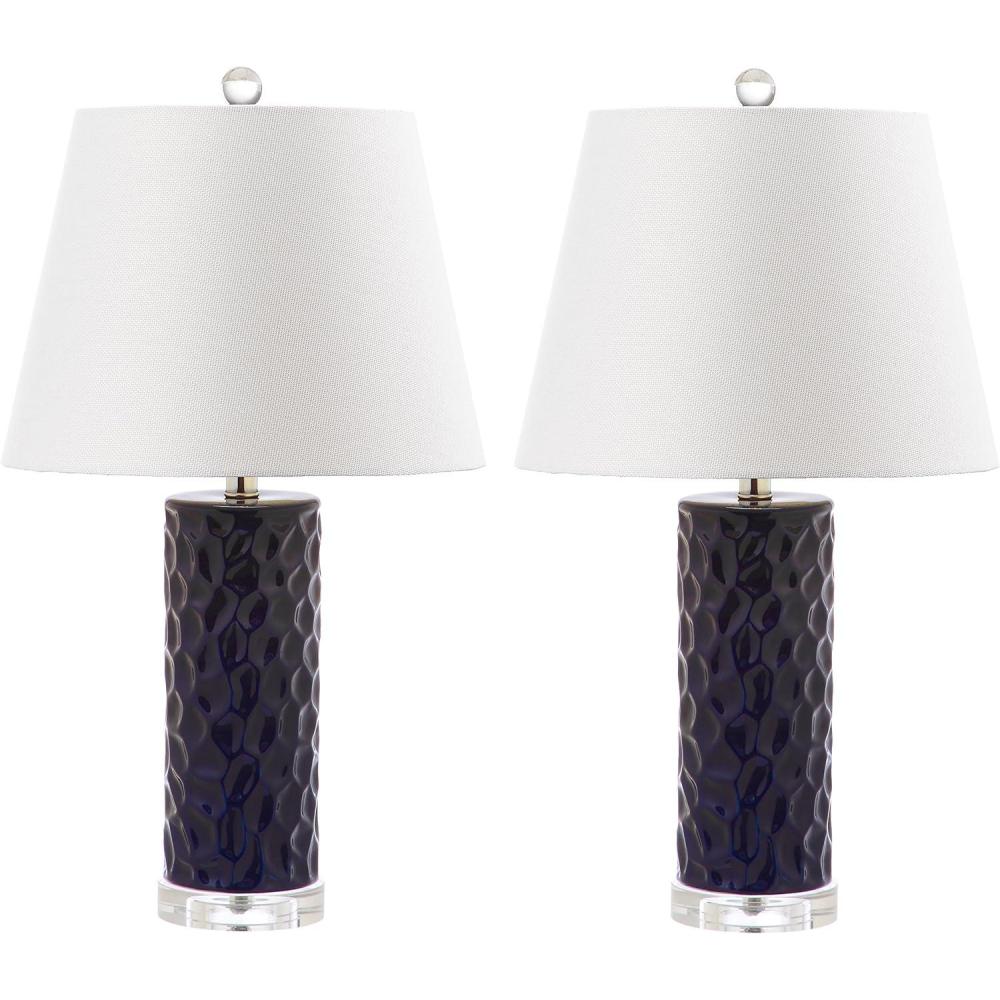 image:imageSafavieh Lighting Collection Dixon Navy White and Navy Base Table Lamp Set of 2Navy Set of 2