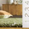 SAFAVIEH Area Rug 8×10 – Arizona Shag Collection – Large – Dark Grey & Ivory, Moroccan Boho Design, Non-Shedding & Easy to Clean, Plush Pile, Ideal for Living Room, Bedroom, Dining Space (ASG743G)(Green/Ivory)