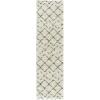 SAFAVIEH Area Rug 8×10 – Arizona Shag Collection – Large – Dark Grey & Ivory, Moroccan Boho Design, Non-Shedding & Easy to Clean, Plush Pile, Ideal for Living Room, Bedroom, Dining Space (ASG743G)(Ivory/Green)