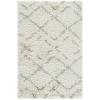 SAFAVIEH Area Rug 8×10 – Arizona Shag Collection – Large – Dark Grey & Ivory, Moroccan Boho Design, Non-Shedding & Easy to Clean, Plush Pile, Ideal for Living Room, Bedroom, Dining Space (ASG743G)(Ivory/Beige)