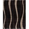 SAFAVIEH Area Rug 8×10 – Florida Shag Collection – Large – Dark Brown & Beige, Stripe Design, Non-Shedding & Easy Cleaning, Plush Thick Pile, Ideal for Living Room, Bedroom, Dining Space (SG451-2813)