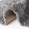 SAFAVIEH Area Rug 8×10 – Fontana Shag Collection – Large – Grey, Solid Pattern, Non-Shedding & Easy Cleaning, Ultra Plush Thick Pile, Ideal for Living Room, Bedroom, Dining Space (FNT800F)(Silver)