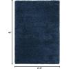 SAFAVIEH Area Rug 8×10 – Fontana Shag Collection – Large – Grey, Solid Pattern, Non-Shedding & Easy Cleaning, Ultra Plush Thick Pile, Ideal for Living Room, Bedroom, Dining Space (FNT800F)(Blue)