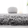 SAFAVIEH Area Rug 8×10 – Fontana Shag Collection – Large – Grey, Solid Pattern, Non-Shedding & Easy Cleaning, Ultra Plush Thick Pile, Ideal for Living Room, Bedroom, Dining Space (FNT800F)(Silver)