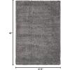 SAFAVIEH Area Rug 8×10 – Fontana Shag Collection – Large – Grey, Solid Pattern, Non-Shedding & Easy Cleaning, Ultra Plush Thick Pile, Ideal for Living Room, Bedroom, Dining Space (FNT800F)(Silver)