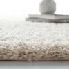 SAFAVIEH Area Rug 8×10 – Fontana Shag Collection – Large – Grey, Solid Pattern, Non-Shedding & Easy Cleaning, Ultra Plush Thick Pile, Ideal for Living Room, Bedroom, Dining Space (FNT800F)(Creme)