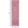 SAFAVIEH Area Rug 8×10 – Fontana Shag Collection – Large – Grey, Solid Pattern, Non-Shedding & Easy Cleaning, Ultra Plush Thick Pile, Ideal for Living Room, Bedroom, Dining Space (FNT800F)(Pink)