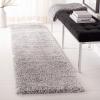 SAFAVIEH Area Rug 8×10 – Fontana Shag Collection – Large – Grey, Solid Pattern, Non-Shedding & Easy Cleaning, Ultra Plush Thick Pile, Ideal for Living Room, Bedroom, Dining Space (FNT800F)(Grey)