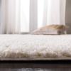 SAFAVIEH Area Rug 8×10 – Fontana Shag Collection – Large – Grey, Solid Pattern, Non-Shedding & Easy Cleaning, Ultra Plush Thick Pile, Ideal for Living Room, Bedroom, Dining Space (FNT800F)(Ivory)