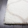 SAFAVIEH Area Rug 8×10 – Tahoe Shag Collection – Large – Silver & White, Trellis Pattern, Non-Shedding & Easy Cleaning, Plush Thick Pile, Ideal for Living Room, Bedroom, Dining Space (THO677G)(White/Silver)