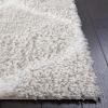 SAFAVIEH Area Rug 8×10 – Tahoe Shag Collection – Large – Silver & White, Trellis Pattern, Non-Shedding & Easy Cleaning, Plush Thick Pile, Ideal for Living Room, Bedroom, Dining Space (THO677G)(Silver/White)