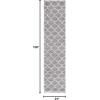 SAFAVIEH Area Rug 8×10 – Tahoe Shag Collection – Large – Silver & White, Trellis Pattern, Non-Shedding & Easy Cleaning, Plush Thick Pile, Ideal for Living Room, Bedroom, Dining Space (THO677G)(Grey/White)