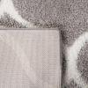 SAFAVIEH Area Rug 8×10 – Tahoe Shag Collection – Large – Silver & White, Trellis Pattern, Non-Shedding & Easy Cleaning, Plush Thick Pile, Ideal for Living Room, Bedroom, Dining Space (THO677G)(Grey/White)