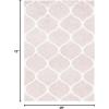 SAFAVIEH Area Rug 8×10 – Tahoe Shag Collection – Large – Silver & White, Trellis Pattern, Non-Shedding & Easy Cleaning, Plush Thick Pile, Ideal for Living Room, Bedroom, Dining Space (THO677G)(Beige/White)