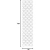 SAFAVIEH Area Rug 8×10 – Tahoe Shag Collection – Large – Silver & White, Trellis Pattern, Non-Shedding & Easy Cleaning, Plush Thick Pile, Ideal for Living Room, Bedroom, Dining Space (THO677G)(White/Grey)