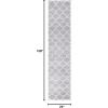 SAFAVIEH Area Rug 8×10 – Tahoe Shag Collection – Large – Silver & White, Trellis Pattern, Non-Shedding & Easy Cleaning, Plush Thick Pile, Ideal for Living Room, Bedroom, Dining Space (THO677G)(Light Grey/White)