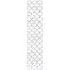 SAFAVIEH Area Rug 8×10 – Tahoe Shag Collection – Large – Silver & White, Trellis Pattern, Non-Shedding & Easy Cleaning, Plush Thick Pile, Ideal for Living Room, Bedroom, Dining Space (THO677G)(White/Grey)