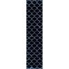 SAFAVIEH Area Rug 8×10 – Tahoe Shag Collection – Large – Silver & White, Trellis Pattern, Non-Shedding & Easy Cleaning, Plush Thick Pile, Ideal for Living Room, Bedroom, Dining Space (THO677G)(Navy/White)