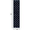 SAFAVIEH Area Rug 8×10 – Tahoe Shag Collection – Large – Silver & White, Trellis Pattern, Non-Shedding & Easy Cleaning, Plush Thick Pile, Ideal for Living Room, Bedroom, Dining Space (THO677G)(Navy/White)