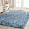SAFAVIEH Classic Shag Collection Area Rug – 5′ x 8′, Lime, Handmade, 1.75-inch Thick Ideal for High Traffic Areas in Living Room, Bedroom (SG240B)(Black)