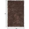SAFAVIEH Classic Shag Collection Area Rug – 5′ x 8′, Lime, Handmade, 1.75-inch Thick Ideal for High Traffic Areas in Living Room, Bedroom (SG240B)(Chocolate)