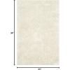 SAFAVIEH Classic Shag Collection Area Rug – 5′ x 8′, Lime, Handmade, 1.75-inch Thick Ideal for High Traffic Areas in Living Room, Bedroom (SG240B)(Ivory)