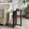 SAFAVIEH Couture Collection – Aldwyn Blue Metal Accent Table, Modern Fully Assembled Side Table (SFV6803C)(Black)
