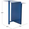 SAFAVIEH Couture Collection – Aldwyn Blue Metal Accent Table, Modern Fully Assembled Side Table (SFV6803C)(Blue)