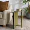 SAFAVIEH Couture Collection – Aldwyn Blue Metal Accent Table, Modern Fully Assembled Side Table (SFV6803C)(Olive Green)