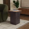 SAFAVIEH Couture Collection – Bellatressa Black Metal Accent Table, Square Red Marble Top, Modern Design, Fully Assembled (SFV5774A)(Red / Black)