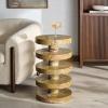 SAFAVIEH Couture Collection – Danny Green & Brown Stacked Round Marble Accent Table, Fully Assembled (SFV5766B)(Brown/Green)