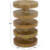 SAFAVIEH Couture Collection – Danny Green & Brown Stacked Round Marble Accent Table, Fully Assembled (SFV5766B)(Brown/Green)