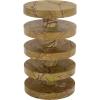 SAFAVIEH Couture Collection – Danny Green & Brown Stacked Round Marble Accent Table, Fully Assembled (SFV5766B)(Brown/Green)