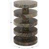 SAFAVIEH Couture Collection – Danny Green & Brown Stacked Round Marble Accent Table, Fully Assembled (SFV5766B)(Green/Brown)