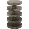 SAFAVIEH Couture Collection – Danny Green & Brown Stacked Round Marble Accent Table, Fully Assembled (SFV5766B)(Green/Brown)