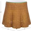 SAFAVIEH Couture Collection – Hylda Natural Rattan Accent Table, Round Shape, Glass Top Design, Fully Assembled (CWK3011A)(Natural)
