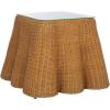 SAFAVIEH Couture Collection – Hylda Natural Rattan Accent Table, Square Design with Glass Top, Boho Coastal Style, Fully Assembled (CWK3010A)(Natural)