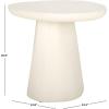 SAFAVIEH Couture Collection – Jabrielle Ivory Concrete Accent Table, Sculptural Modern Side Table, Minimalist Silhouette (SFV2600A)(Ivory)