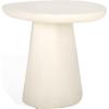 SAFAVIEH Couture Collection – Jabrielle Ivory Concrete Accent Table, Sculptural Modern Side Table, Minimalist Silhouette (SFV2600A)(Ivory)