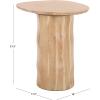 SAFAVIEH Couture Collection – Jenna Mira Travertine Top Accent Table, Modern Style, Sculptural Wood Base, Fully Assembled (SFV5780A)(Natural/Travertine)