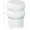 SAFAVIEH Couture Collection – Joy Rosa White Concrete Accent Table, Contemporary Sculptural Side Table, High Gloss Finish, Fully Assembled (SFV2620B)(White)