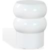 SAFAVIEH Couture Collection – Joy Rosa White Concrete Accent Table, Contemporary Sculptural Side Table, High Gloss Finish, Fully Assembled (SFV2620B)(White)