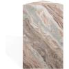 SAFAVIEH Couture Collection – Leah Bryanna White & Brown Marble Accent Table, Triangle Top Drink Table, Sculptural Pedestal Design (SFV9751B)(White/Brown)