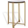 SAFAVIEH Couture Collection – Levitt Cast Glass Top Accent Table, Sculptural Modern Side Table, Brass Finish Base, Fully Assembled (SFV7916A)(Brass/Clear)