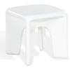 SAFAVIEH Couture Collection – Mayelin White Concrete Accent Table, Modern Sculptural Side Table, High Gloss Finish, Fully Assembled (SFV2624A)(White)